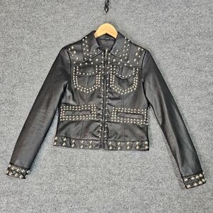 Chelsea & Violet Black Studded‎ Bomber Jacket